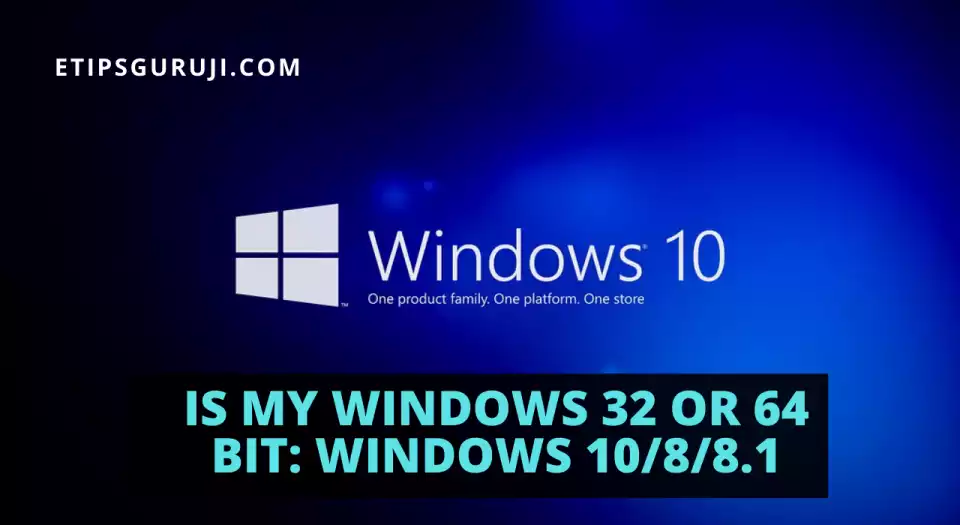 Is My Windows 32 or 64 bit windows 8