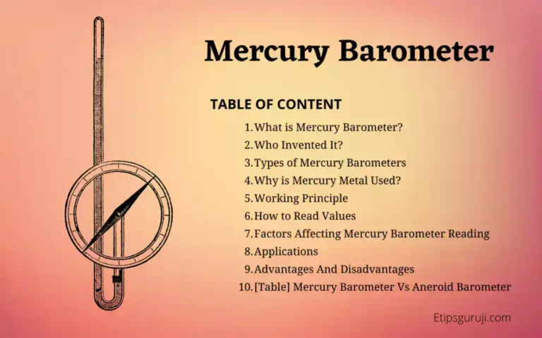 Mercury Barometer: Principle, Working, Advantages and Disadvantages