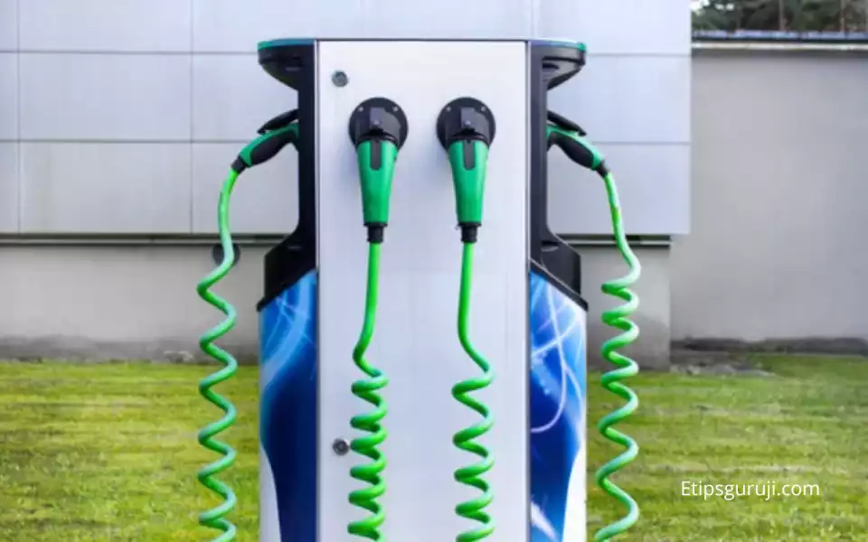 charging electric scooter and fueling petrol scooter