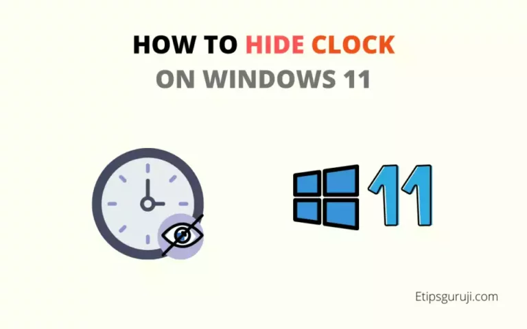 3 Ways To How to Hide Clock in Windows 11