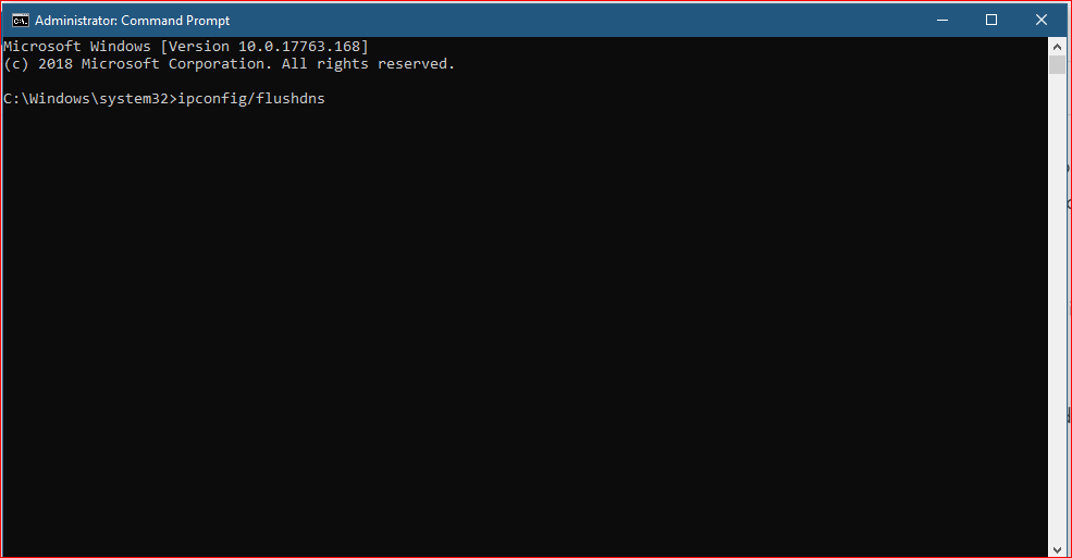 command for flushing dns in windows