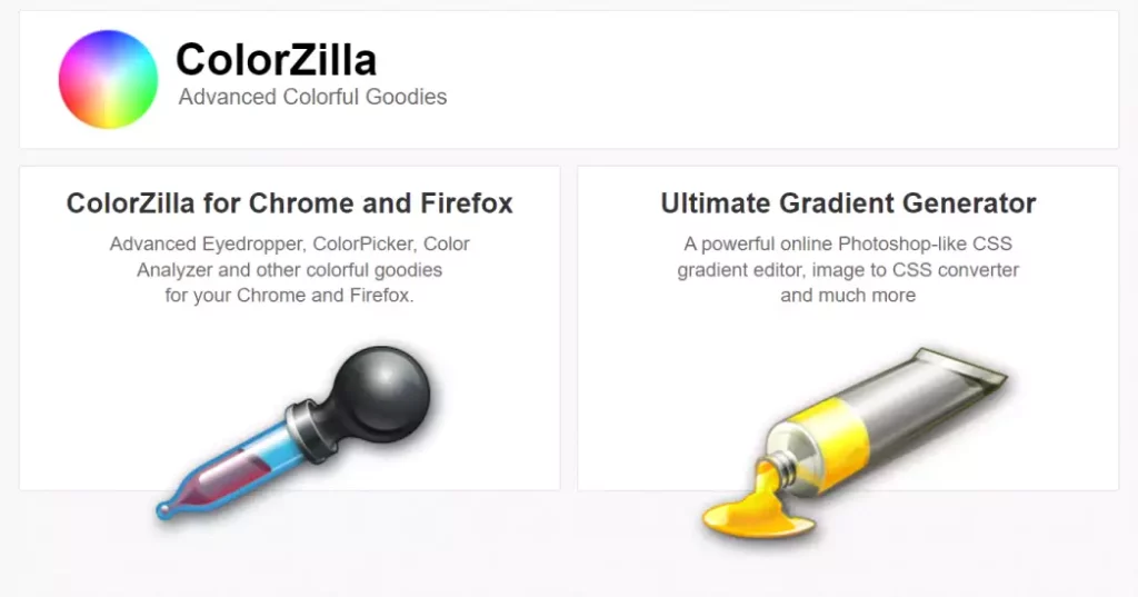 1. ColorZilla Best  free Chrome Extensions for Color Pickers
