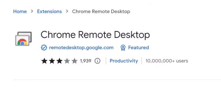 Chrome Remote Desktop for remote desktop