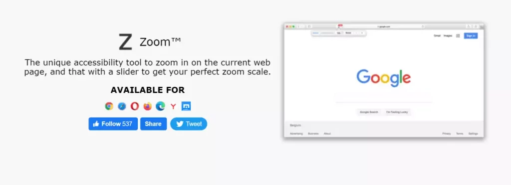 5. Zoom for Google Chrome
