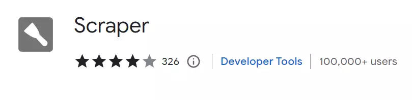 Scraper Chrome Extension for Scraping Data