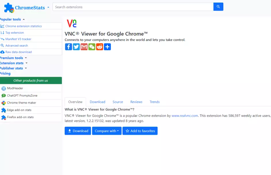 VNC Viewer Chrome Extensions